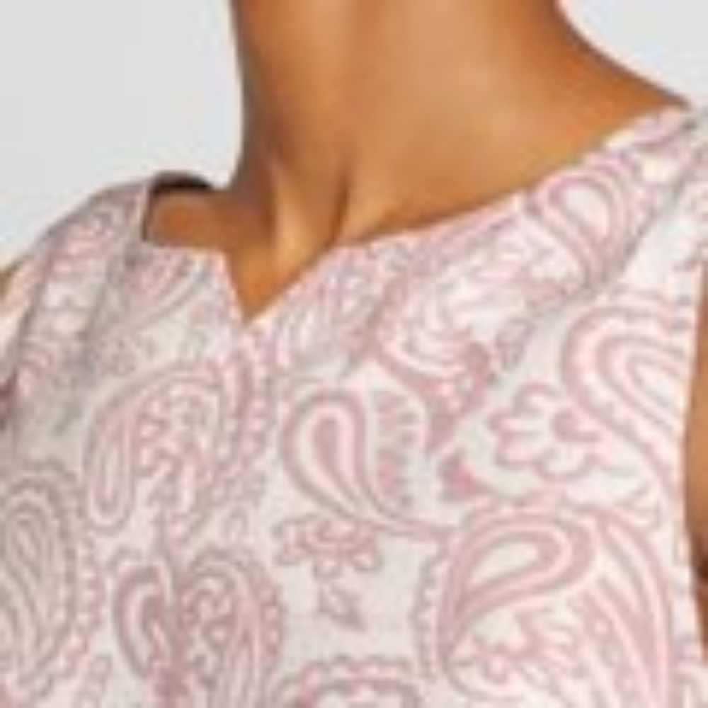 Victoria Beckham Blush Pink Paisley Mini Sheath Dress - Picture 2 of 8